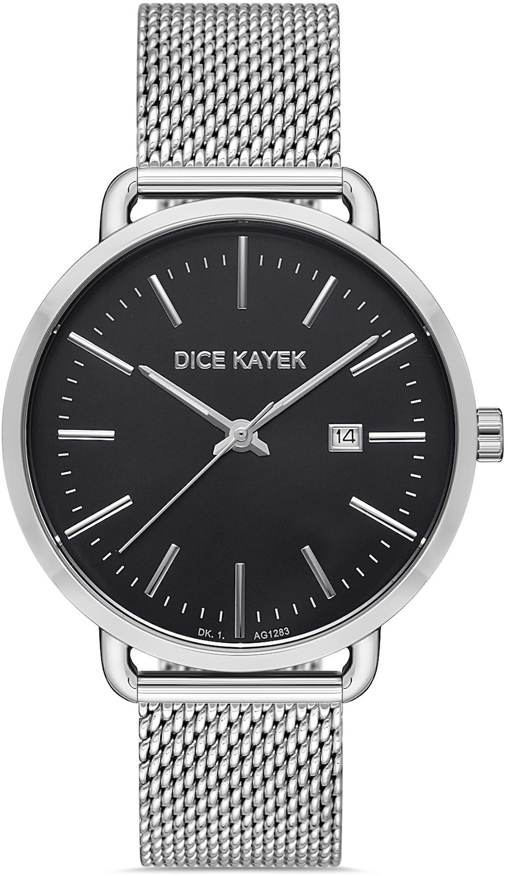 Dice Kayek DK.1.AG1283.02 Takvimli 43 mm Çelik Kordon Analog Kol Saati