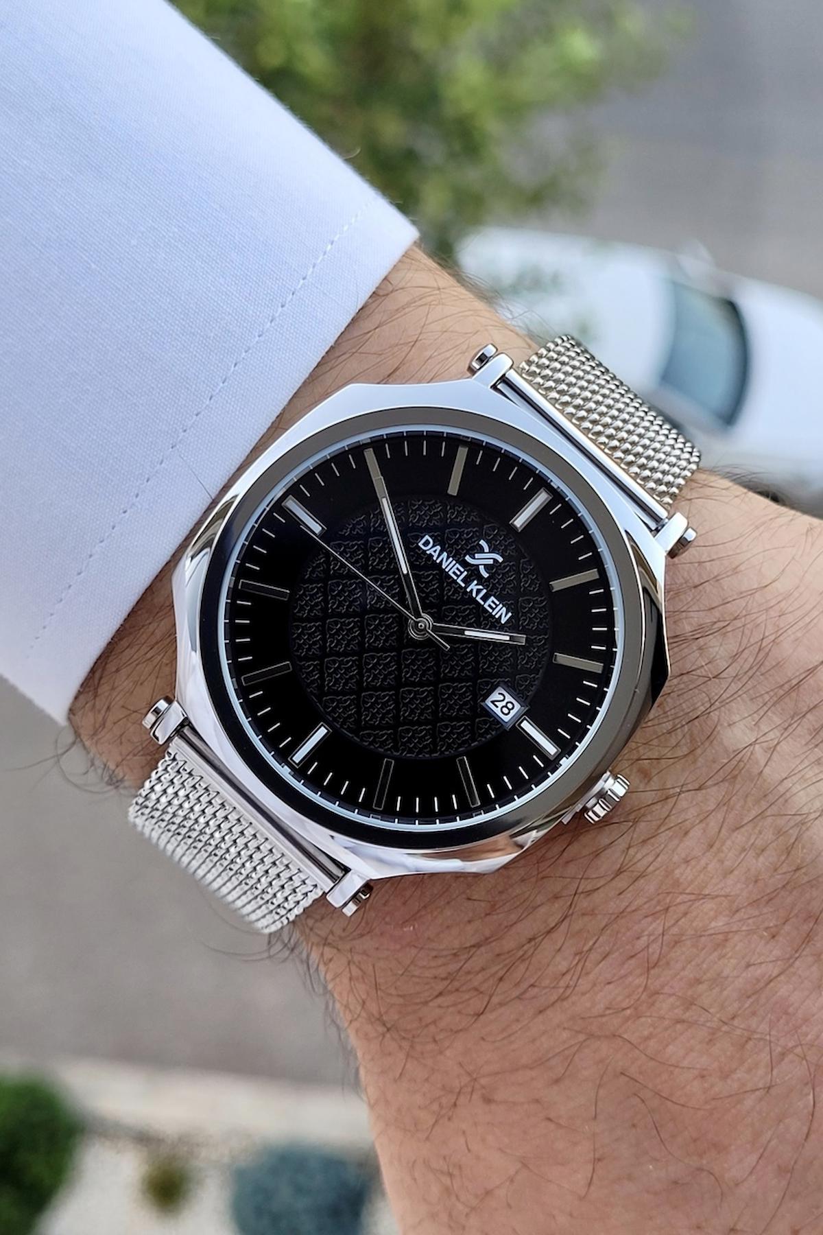 Daniel Klein DKISTE361 Takvimli 42 mm Çelik Kordon Analog Erkek Kol Saati