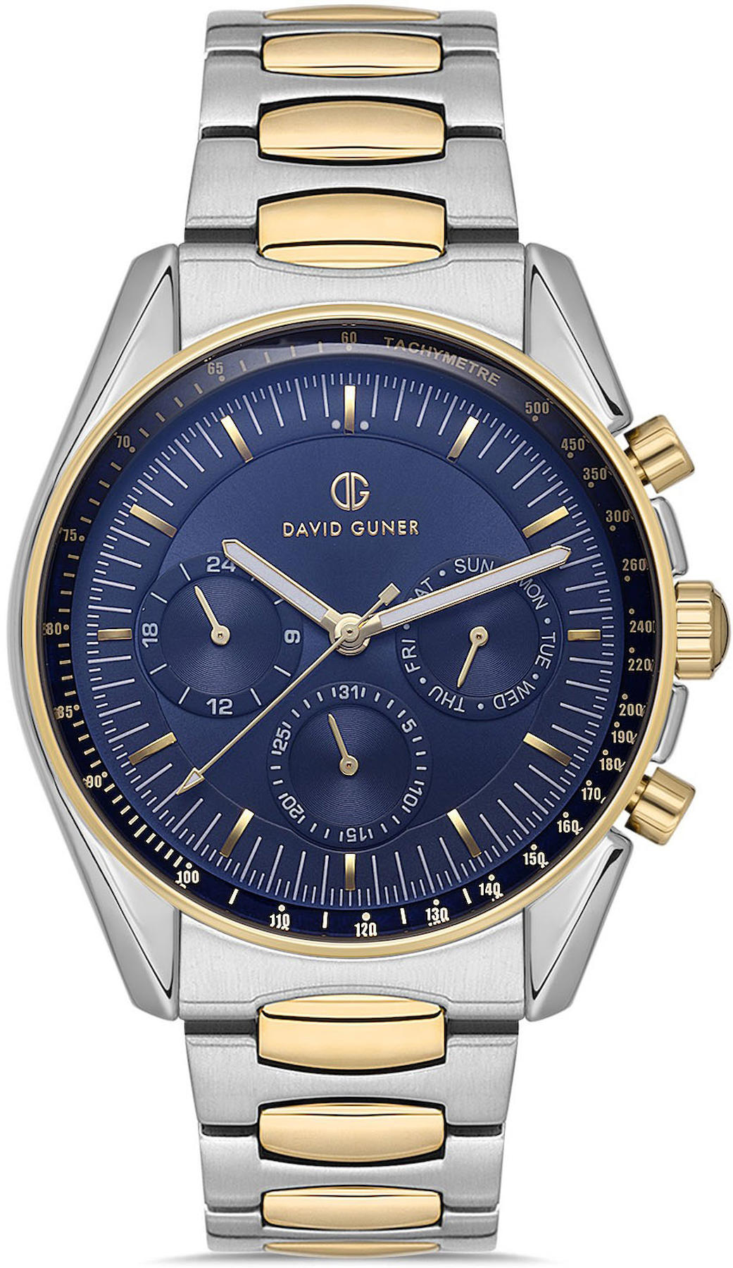David Guner DG-8670GA-D3 Takvimli 42 mm Metal Kordon Analog Kol Saati
