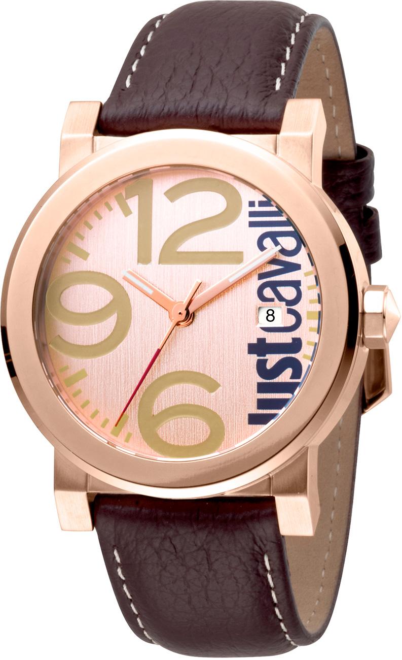 Just Cavalli JC1G064L0045 Takvimli 42 mm Kahverengi Deri Kordon Analog Kol Saati