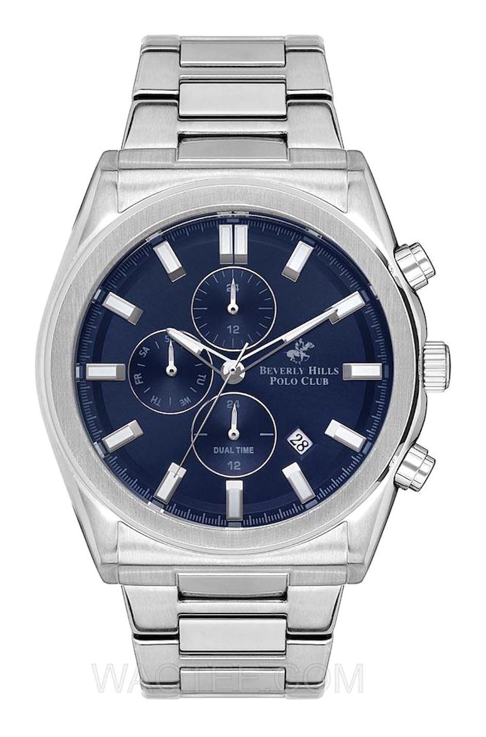 Beverly Hills Polo Club BP3344X390 Takvimli 41-45 mm Çelik Kordon Analog Erkek Kol Saati