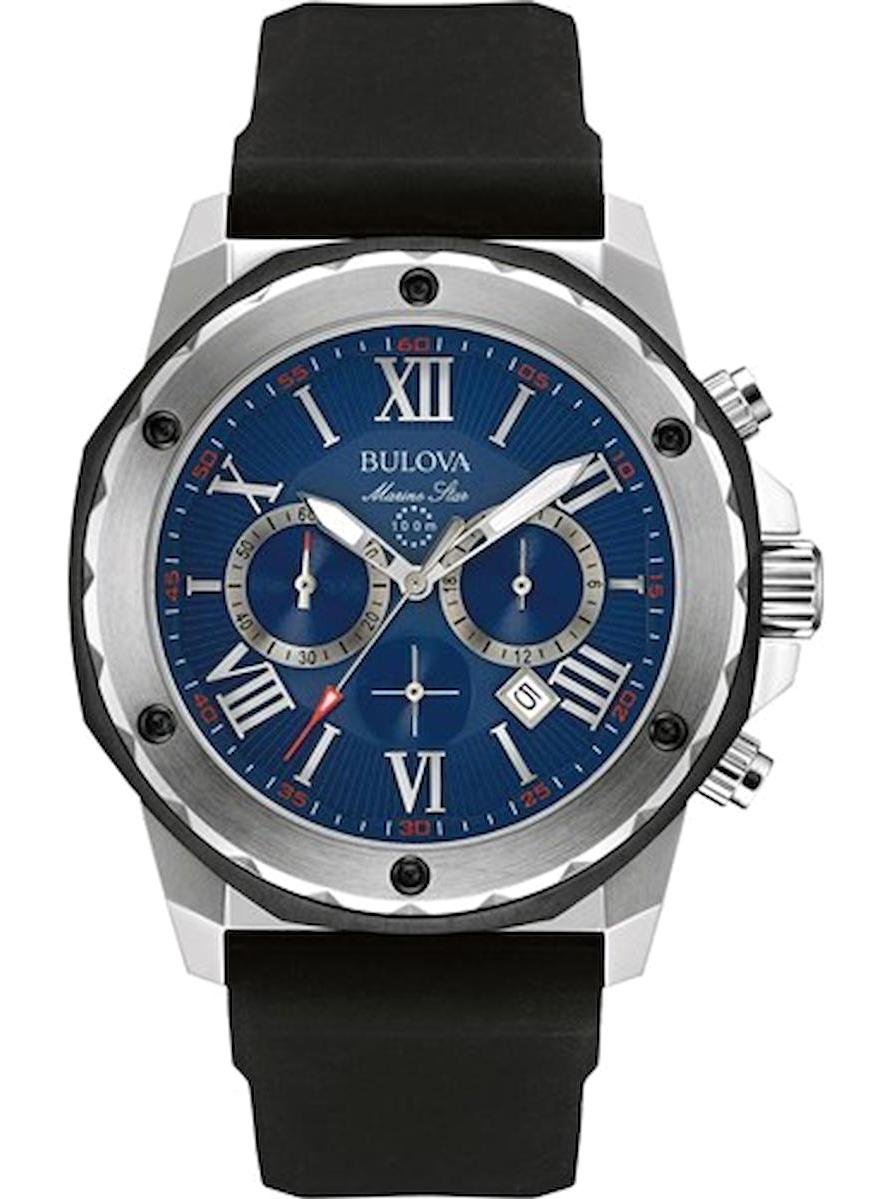 Bulova 98B258 Takvimli 44 mm Siyah Silikon Kordon Analog Erkek Kol Saati