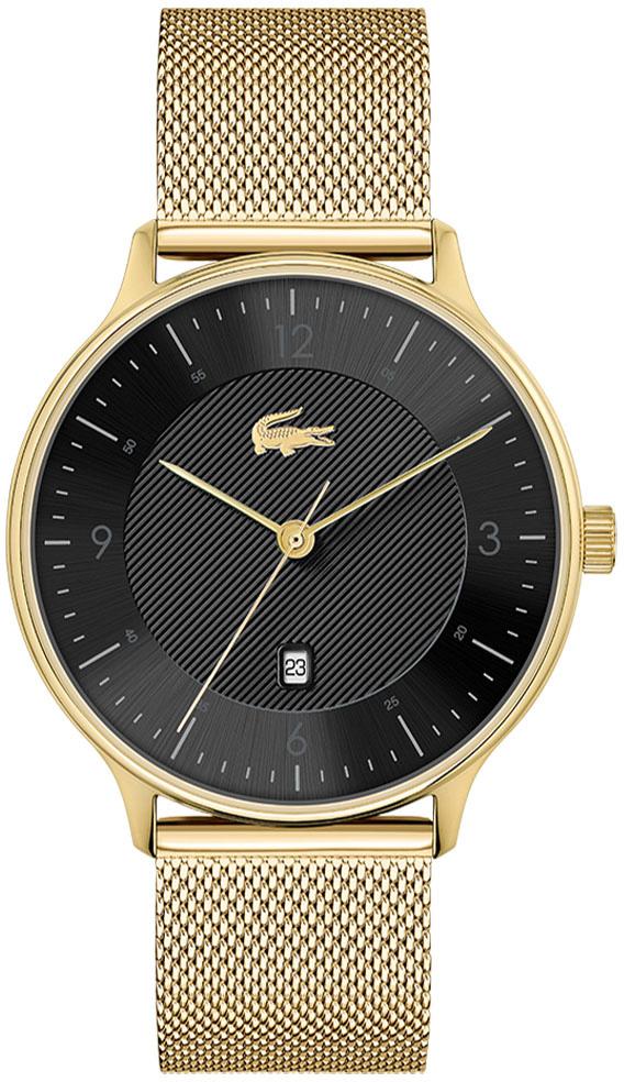 Lacoste LAC2011138 Takvimli 42 mm Altın Çelik Kordon Analog Erkek Kol Saati