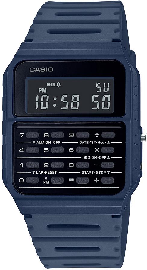 Casio CA-53WF-2BDF Hesap Makineli Takvimli 34.4 mm Lacivert Plastik Kordon Dijital Kol Saati