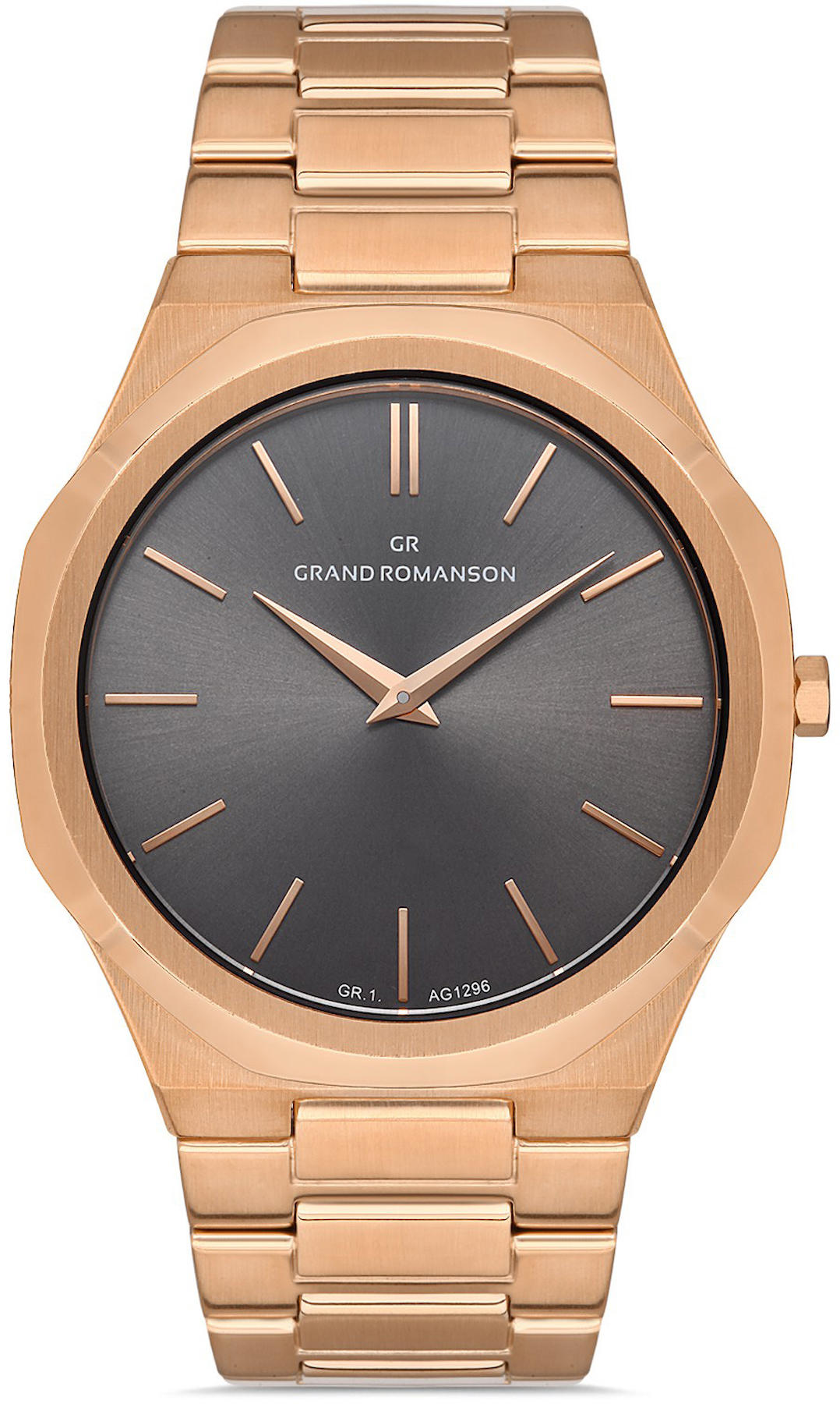 Romanson GR.1.AG1296.12 43 mm Rose Gold Çelik Kordon Analog Kol Saati