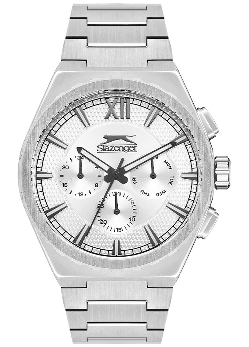 Slazenger SL.09.2128.2.01 Takvimli 44 mm Metal Kordon Analog Erkek Kol Saati