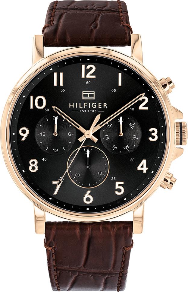Tommy Hilfiger TH1710379 Takvimli 44 mm Kahverengi Deri Kordon Analog Erkek Kol Saati