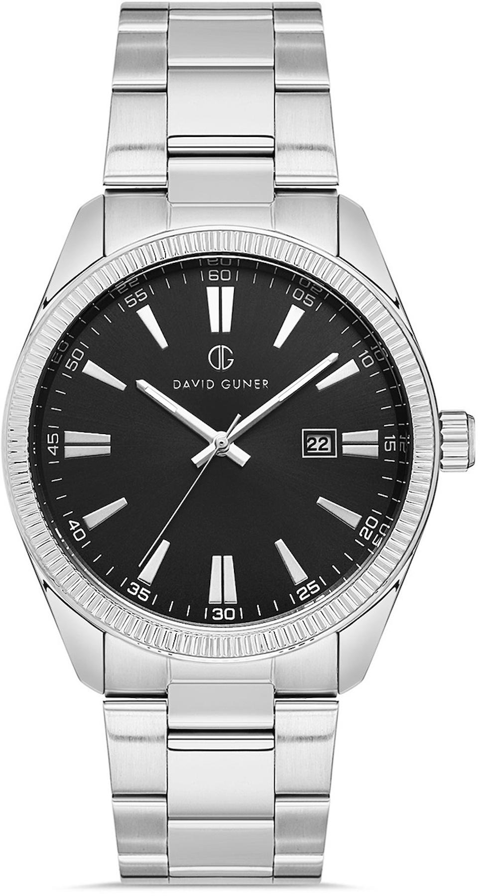 David Guner DG-8480GA-A2 Takvimli 42 mm Çelik Kordon Analog Kol Saati