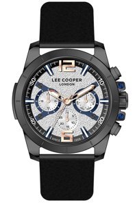 Lee Cooper LC07613.061-NM Takvimli 44 mm Siyah Deri Kordon Analog Erkek Kol Saati