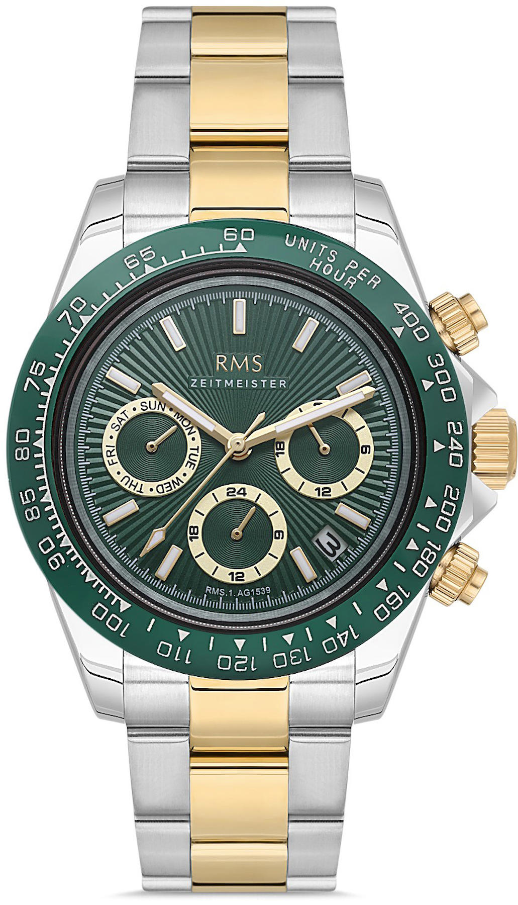 Romanson RMS.1.AG1539.06 Takvimli 41 mm Altın - Beyaz Çelik Kordon Analog Kol Saati