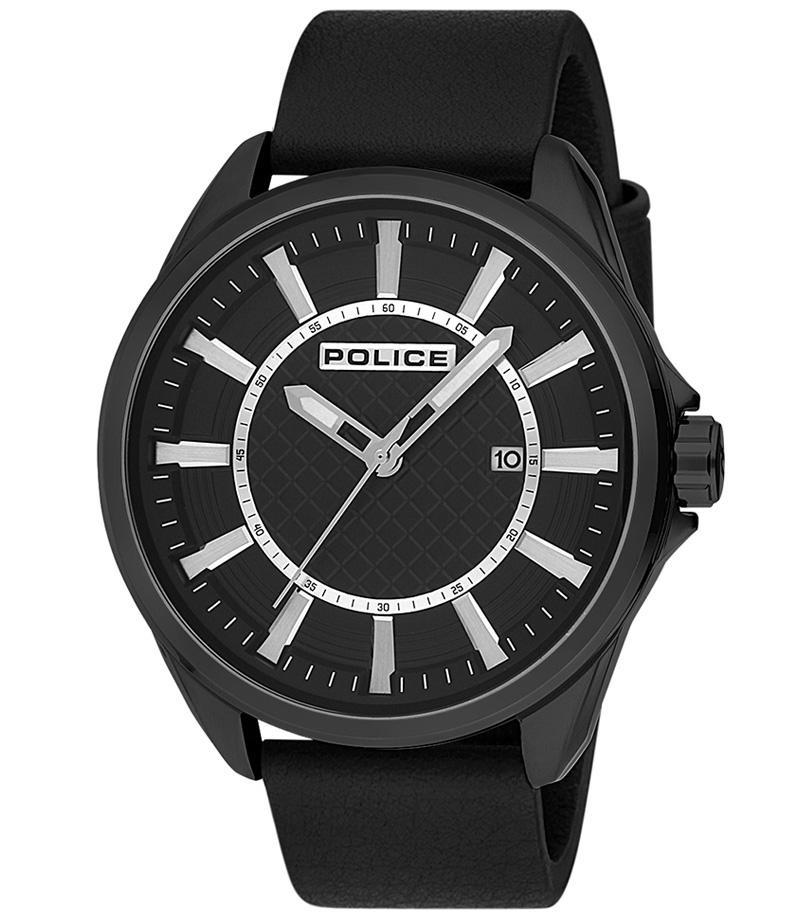 Police PL.15408JSB.02 46-50 mm Siyah Deri Kordon Analog Kol Saati