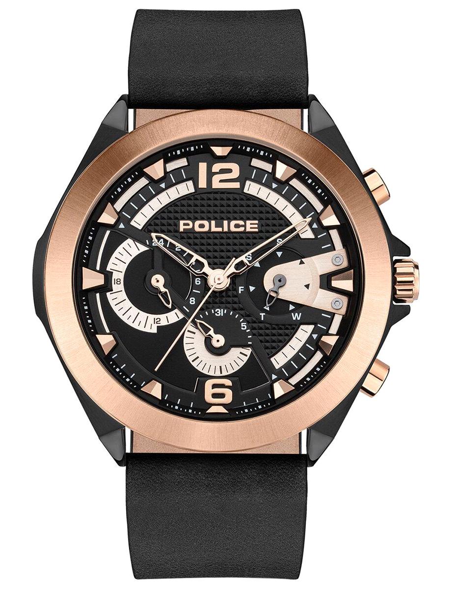 Police PEWJF2108740 Takvimli 46 mm Siyah Deri Kordon Analog Erkek Kol Saati