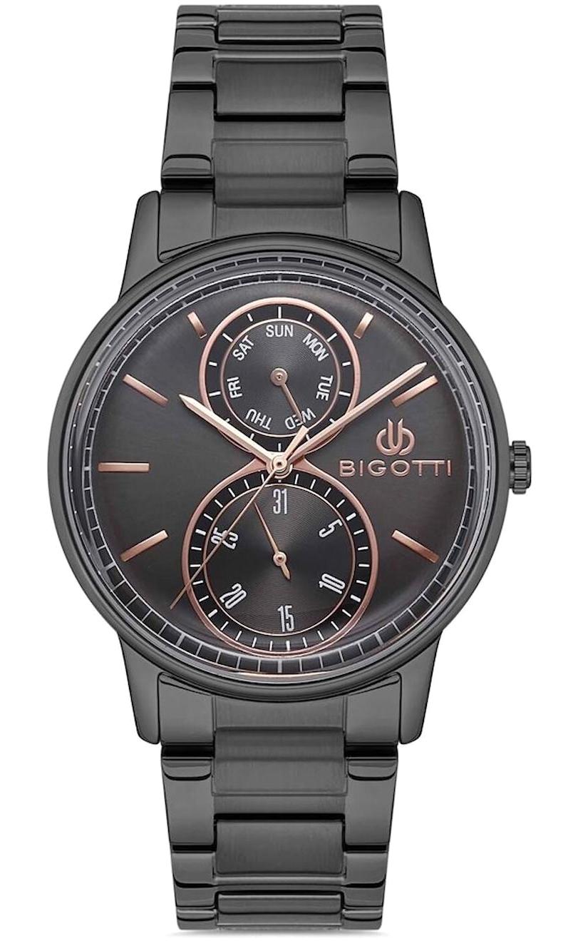 Bigotti BG.1.10192.3 Takvimli 41 mm Füme Çelik Kordon Analog Erkek Kol Saati