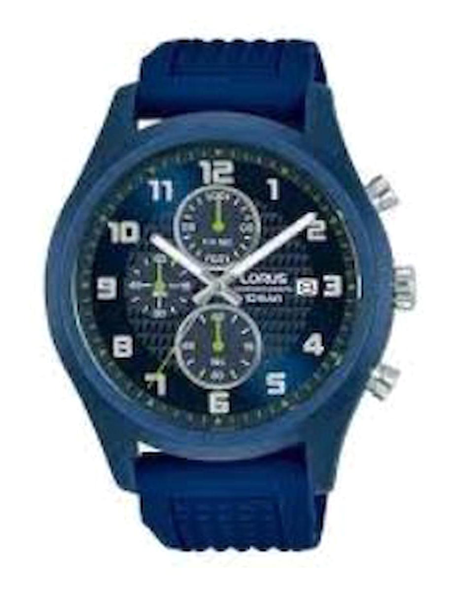 Lorus RM389GX9 Takvimli 44 mm Mavi Silikon Kordon Analog Erkek Kol Saati