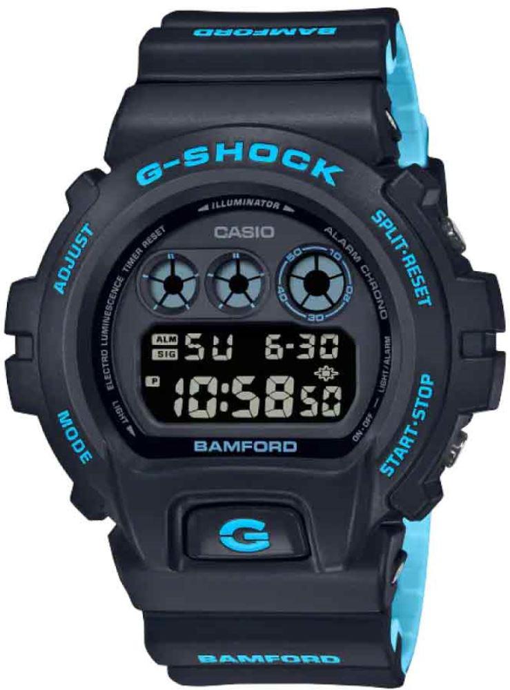 Casio DW-6900BWD-1D Takvimli 50 mm Mavi Silikon Kordon Dijital Kol Saati