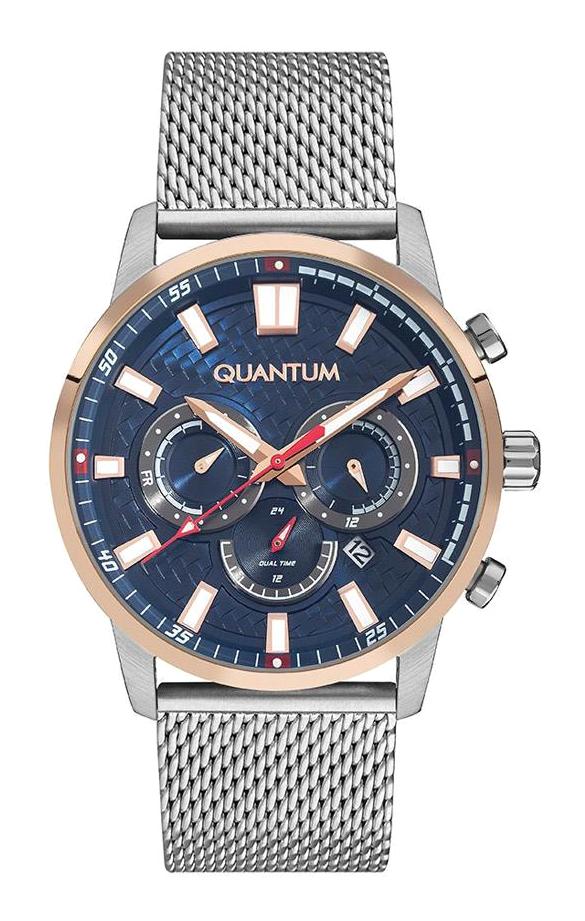 Quantum ADG1017.590 Takvimli 44 mm Çelik Kordon Analog Erkek Kol Saati
