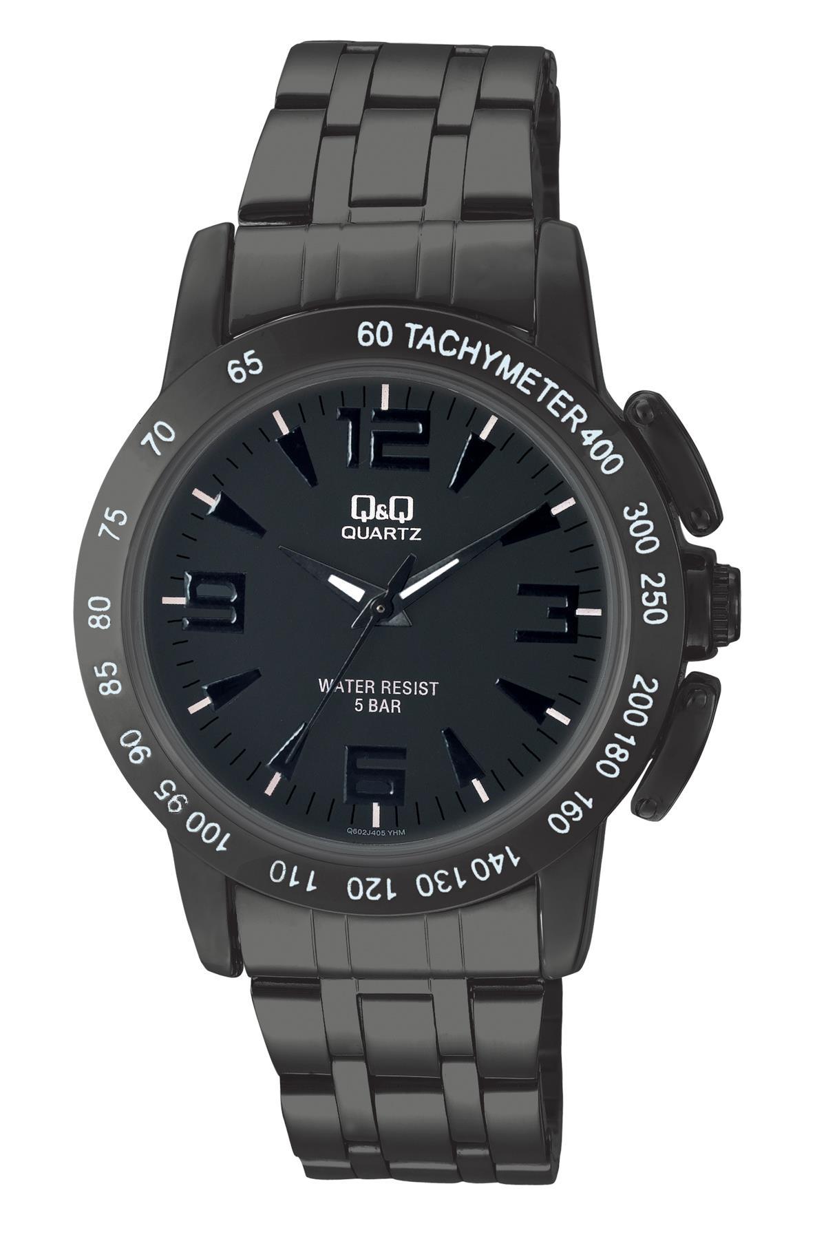 Q&Q 3G79 42 mm Siyah Metal Kordon Analog Erkek Kol Saati