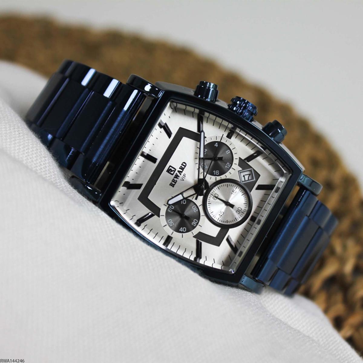 Reward RWA144246 Takvimli 43 mm Lacivert Çelik Kordon Analog Erkek Kol Saati