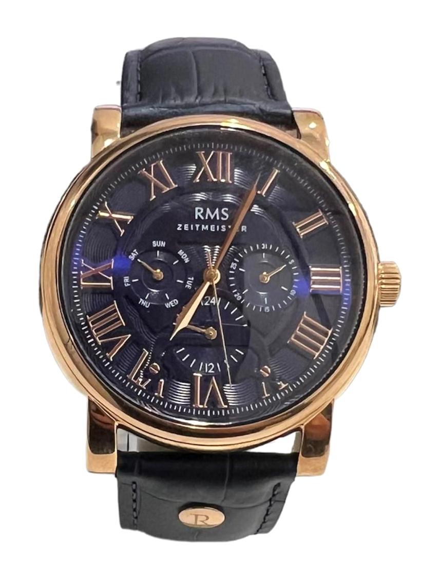 Romanson RMS.1.AG1044.01 Takvimli 40 mm Siyah Deri Kordon Analog Erkek Kol Saati