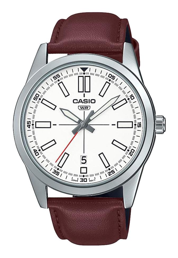 Casio MTP-VD02L-7EUDF Takvimli Kahverengi Deri Kordon Analog Erkek Kol Saati