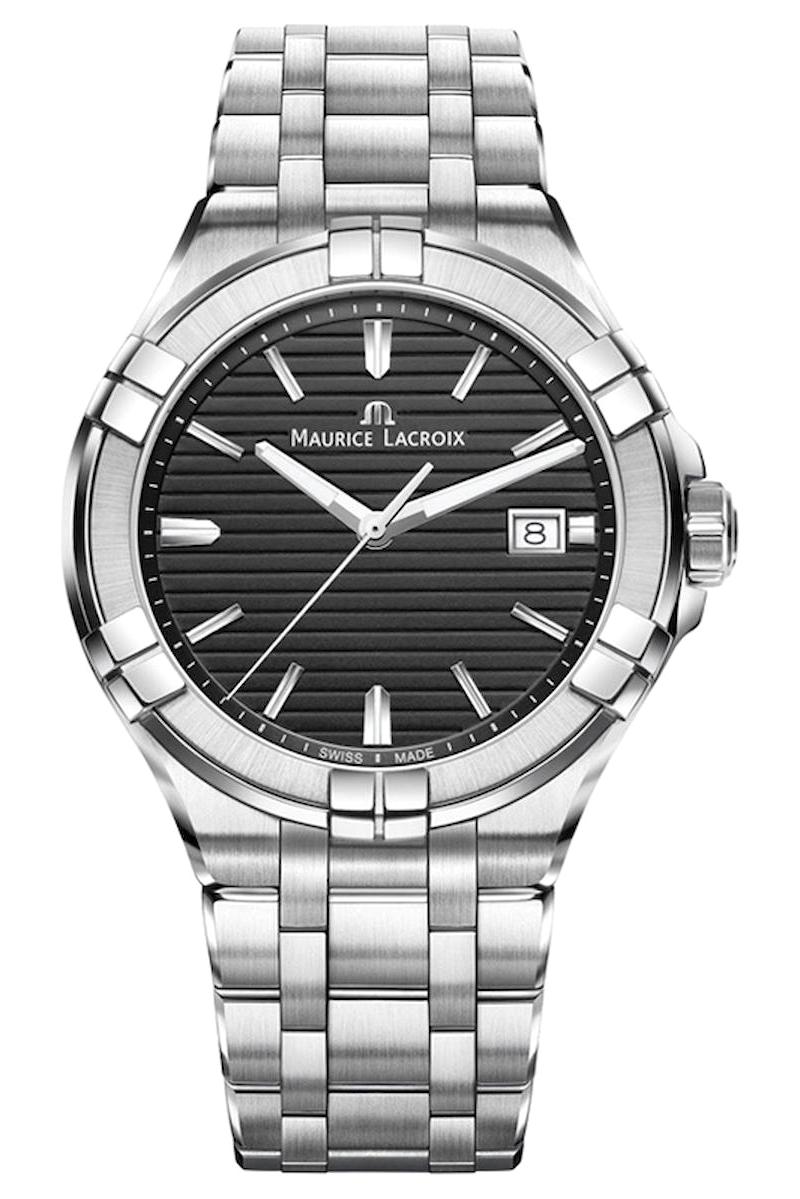 Maurice Lacroix ML-AI1008SS002331-1 Takvimli 44 mm Çelik Kordon Analog Erkek Kol Saati