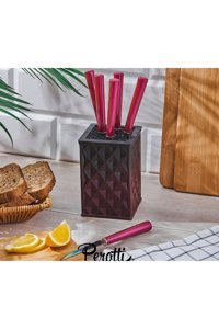 LinkaHome Coltello Rose 6 Bıçaklı Standlı Lüx Bıçak Seti
