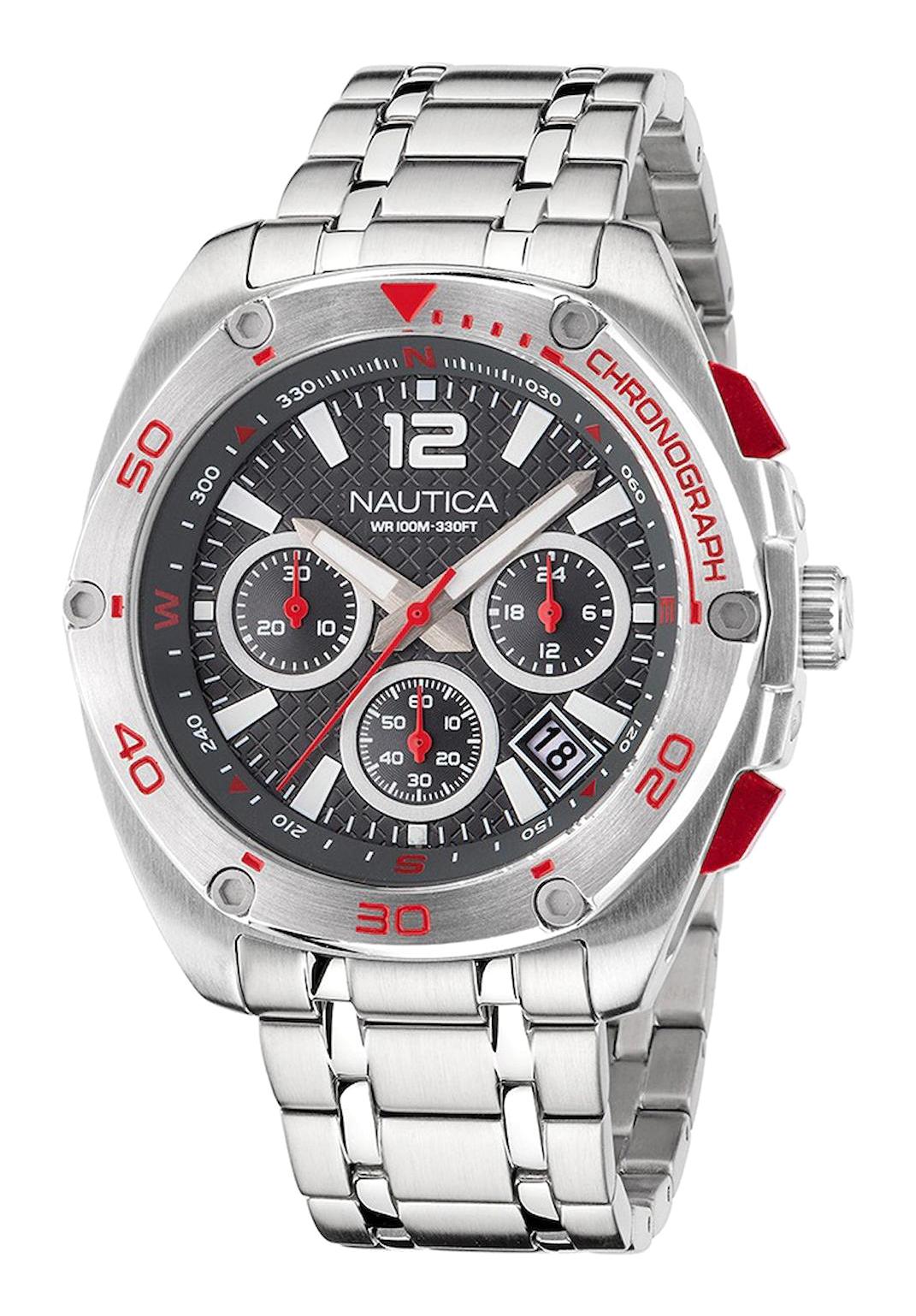 Nautica NAPTCS302 Takvimli 43 mm Çelik Kordon Analog Erkek Kol Saati