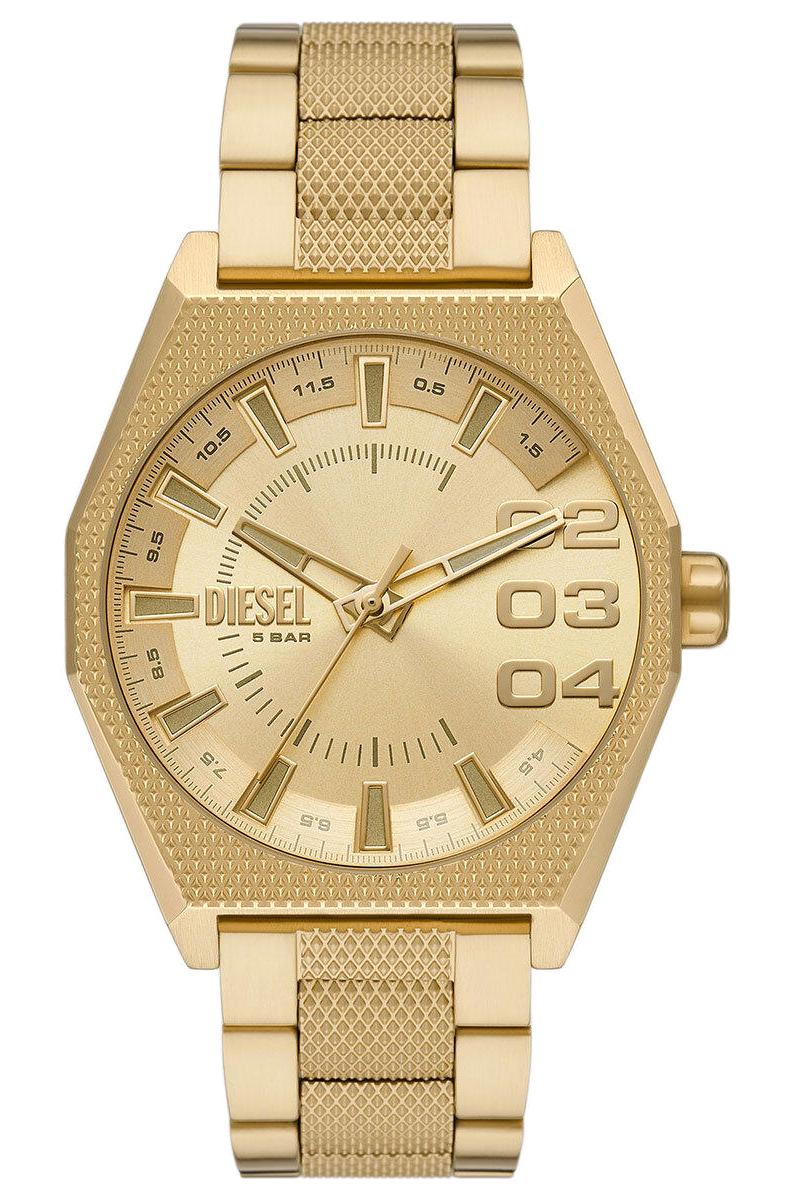 Diesel DZ2173 Takvimli 43 mm Altın Çelik Kordon Analog Erkek Kol Saati