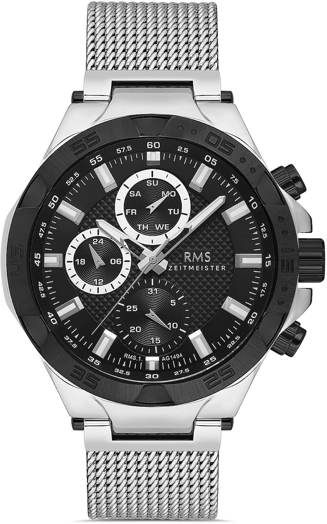 Romanson RMS.1.AG1494.02 Takvimli 43 mm Çelik Kordon Analog Kol Saati