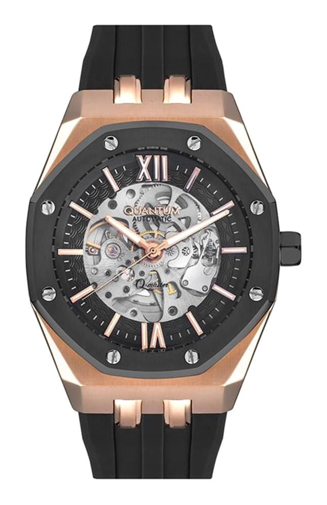 Quantum QMG996.851 44 mm Siyah Çelik Kordon Analog Erkek Kol Saati