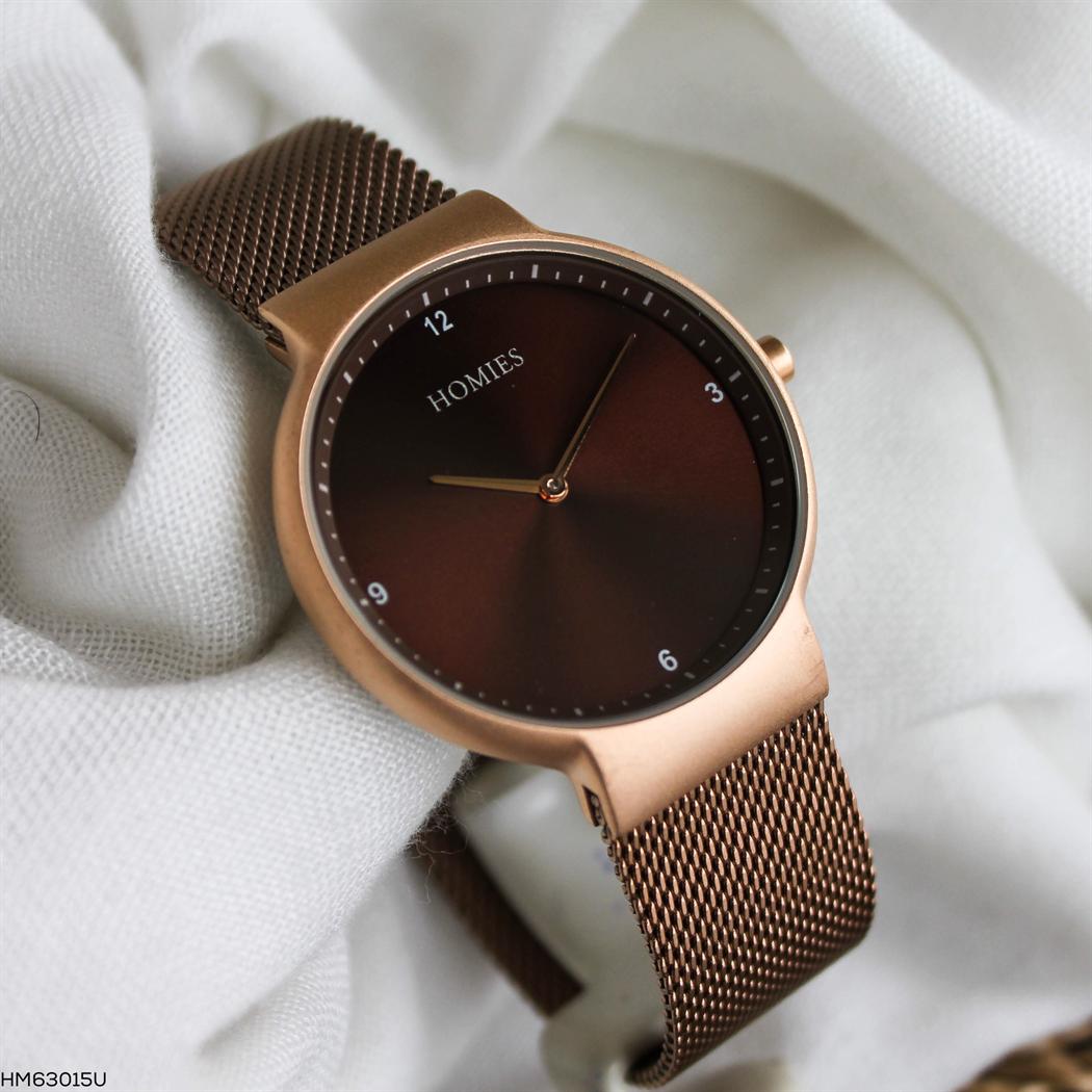 Homies HM63015U 42 mm Rose Gold Çelik Kordon Analog Erkek Kol Saati