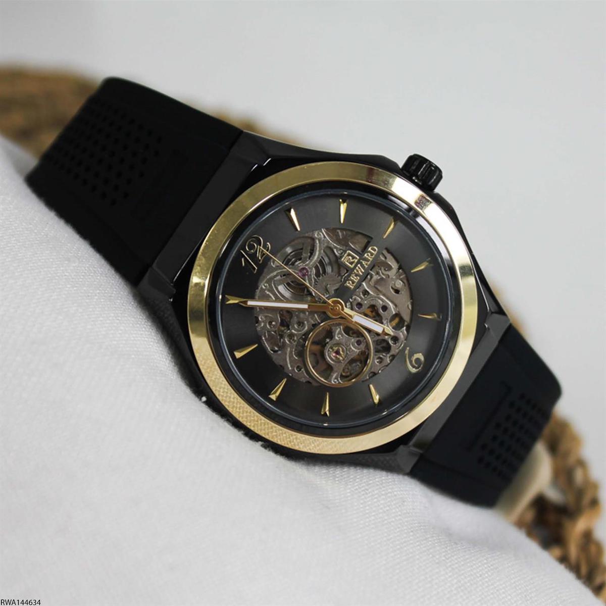 Reward RWA144634 45 mm Siyah Silikon Kordon Analog Erkek Kol Saati