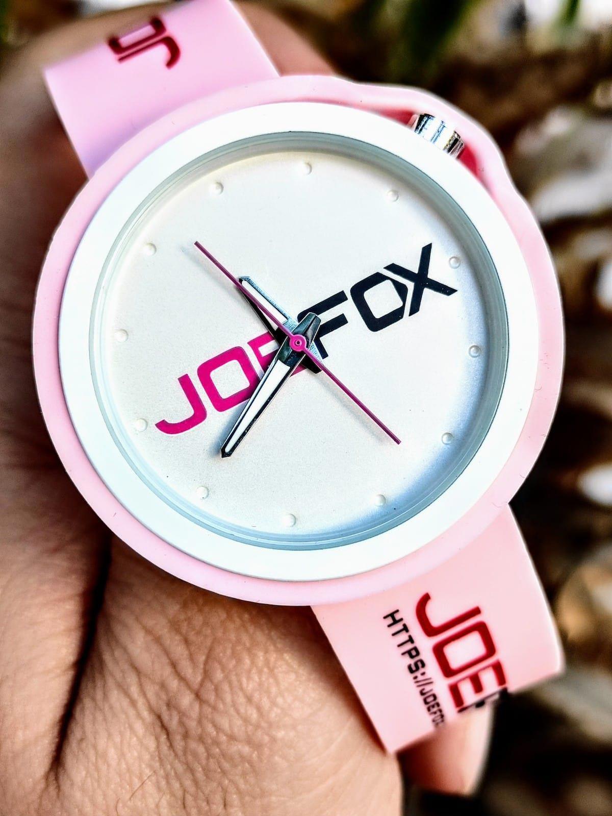 Joefox JOE112A Pembe Çelik Kordon Analog Kol Saati