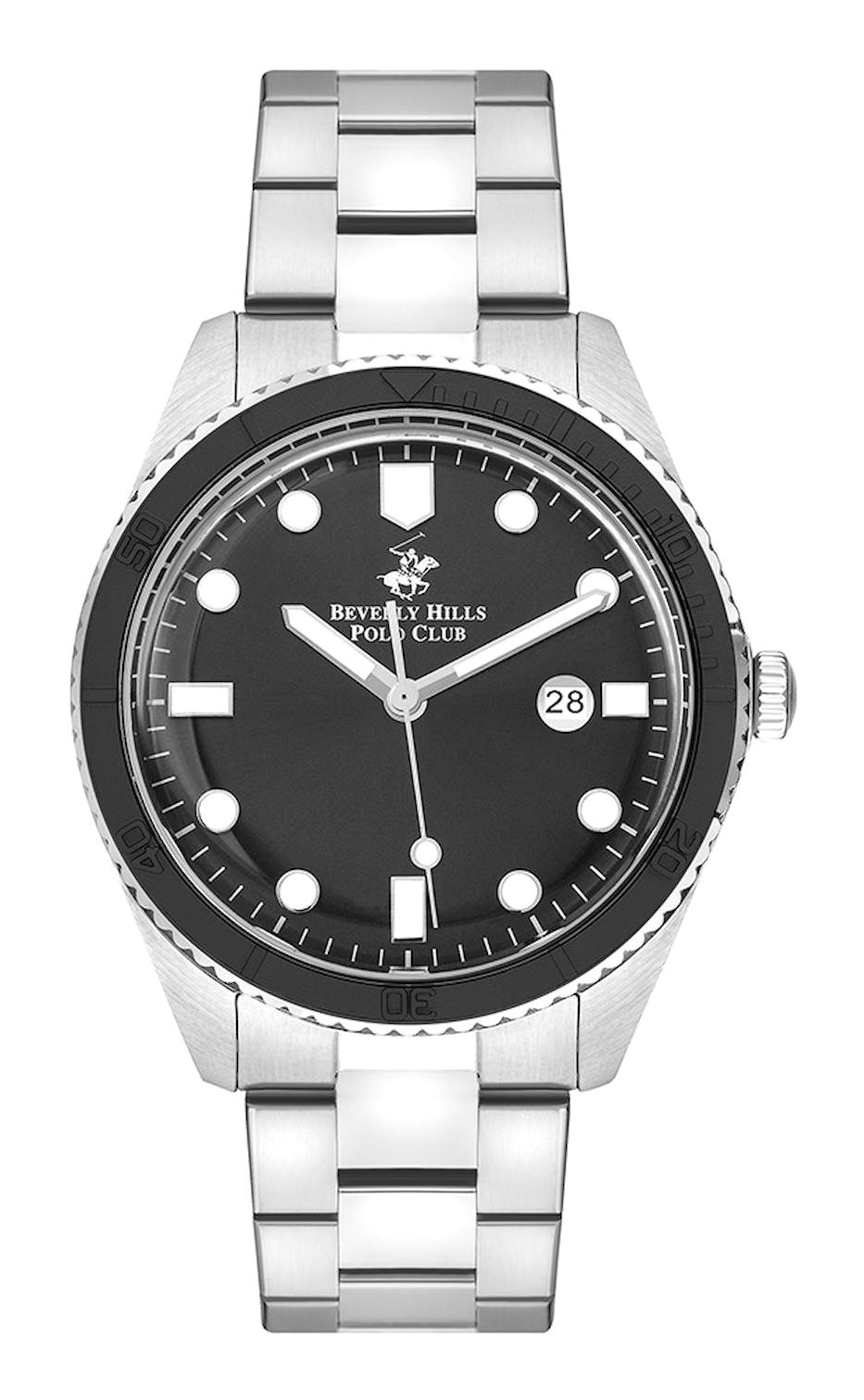Beverly Hills Polo Club BP3407X350 Takvimli 44 mm Metal Kordon Analog Erkek Kol Saati