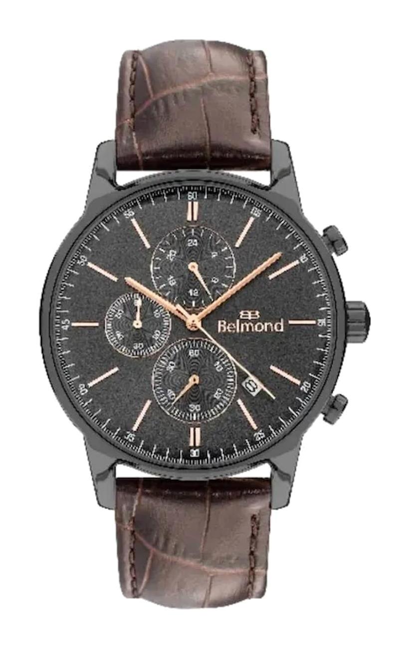 Belmond KNG1028062 Takvimli Kahverengi Metal Kordon Analog Erkek Kol Saati