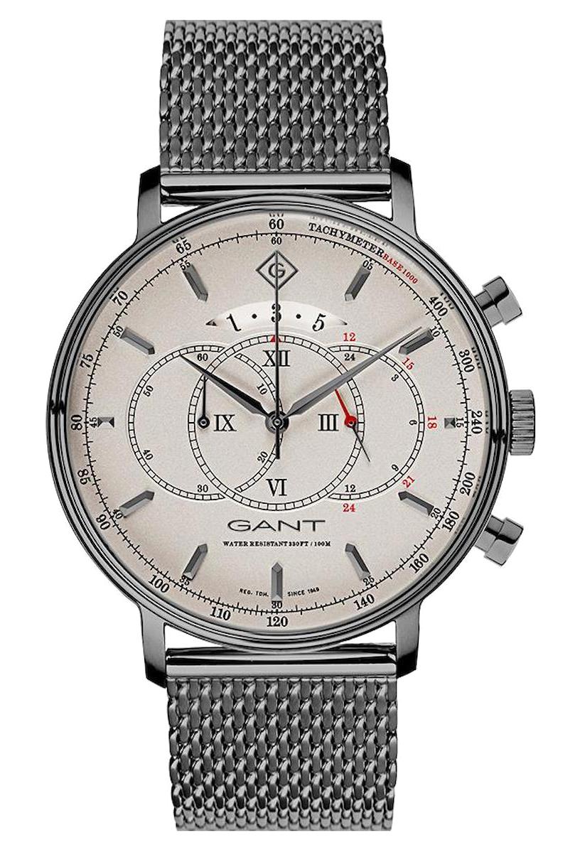 Gant G103005 Takvimli 41-45 mm Gri Hasır Kordon Analog Erkek Kol Saati