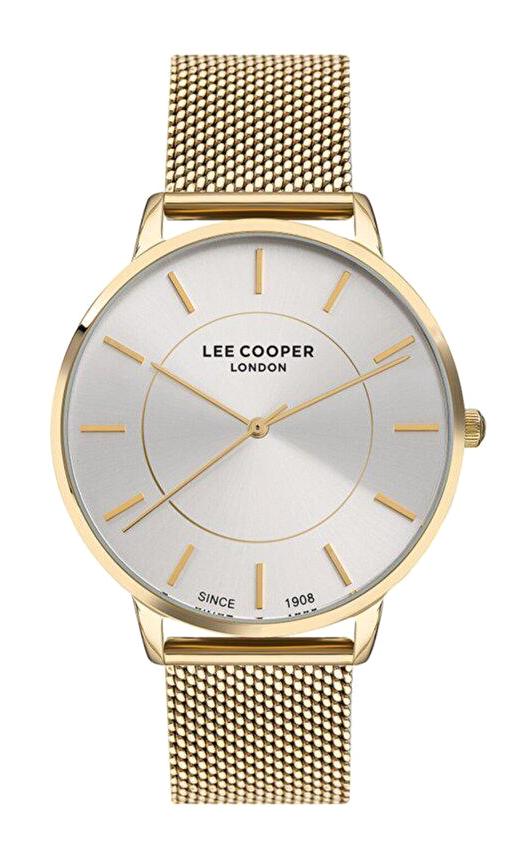 Lee Cooper LC07228.130 43 mm Altın Çelik Kordon Analog Erkek Kol Saati