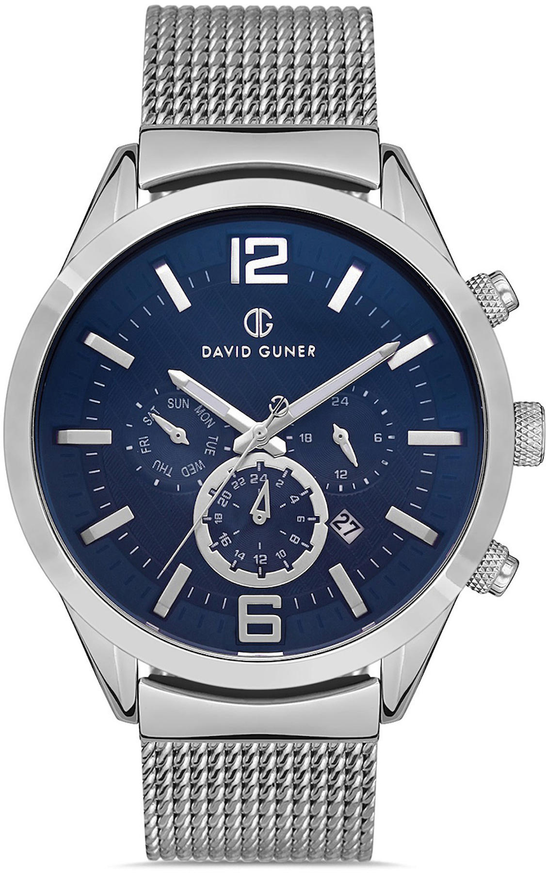 David Guner DG-8368GC-A3 Takvimli 42 mm Metal Kordon Analog Kol Saati