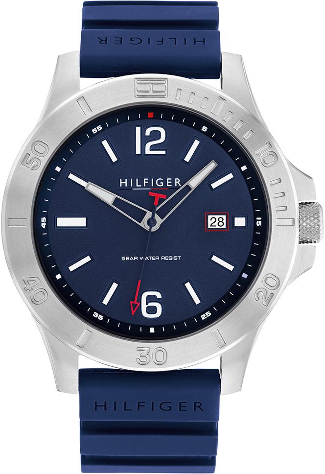 Tommy Hilfiger TH1791991 Takvimli 44 mm Lacivert Silikon Kordon Analog Erkek Kol Saati