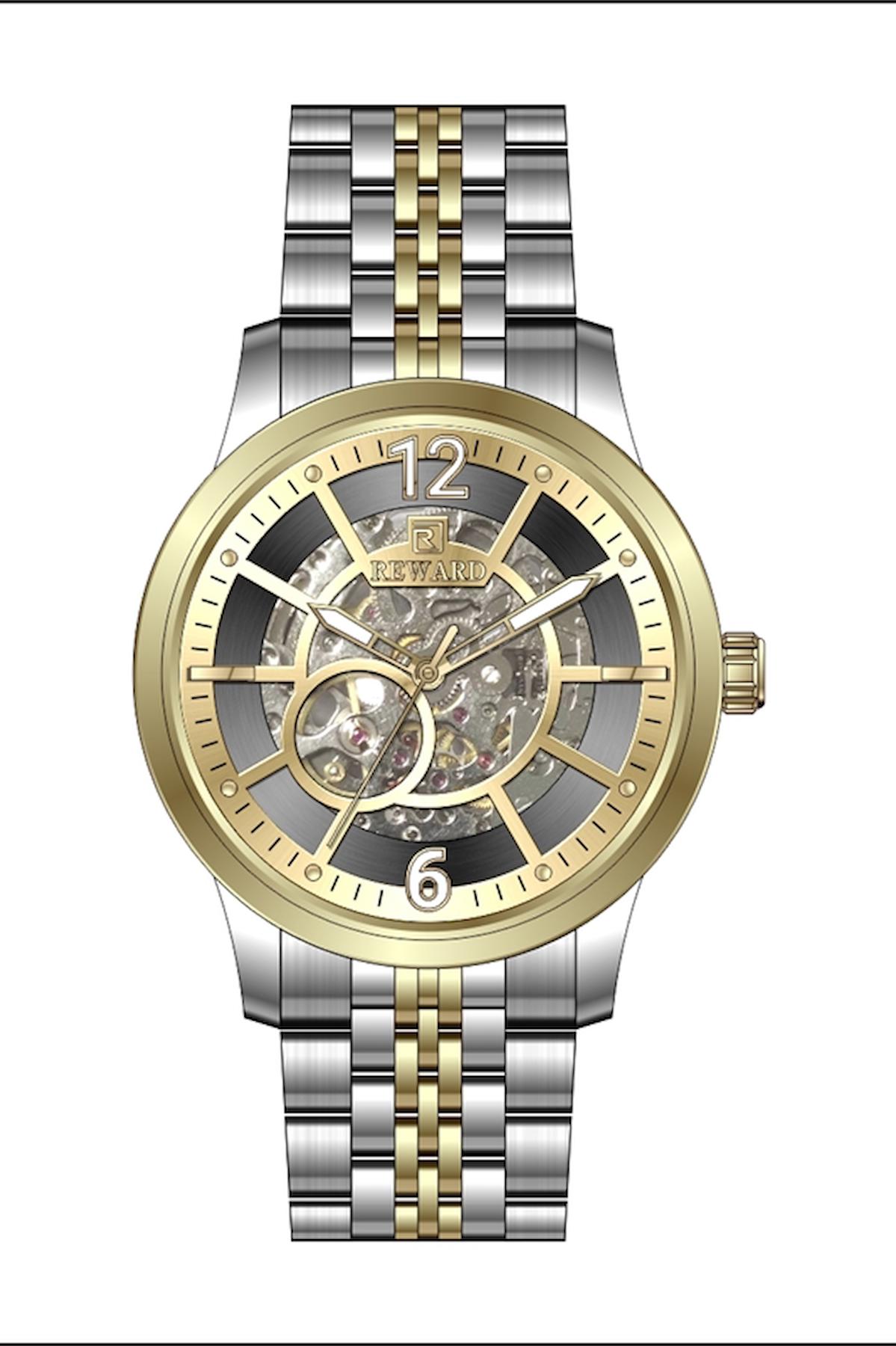 Reward A144408 44 mm Altın-Çelik Kordon Analog Erkek Kol Saati
