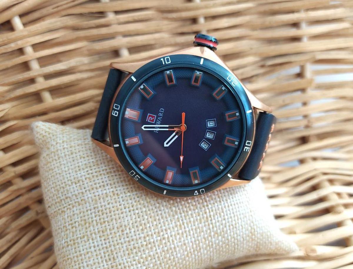 Reward RD63002M Takvimli 43 mm Lacivert-Rose Gold Çelik Kordon Analog Erkek Kol Saati