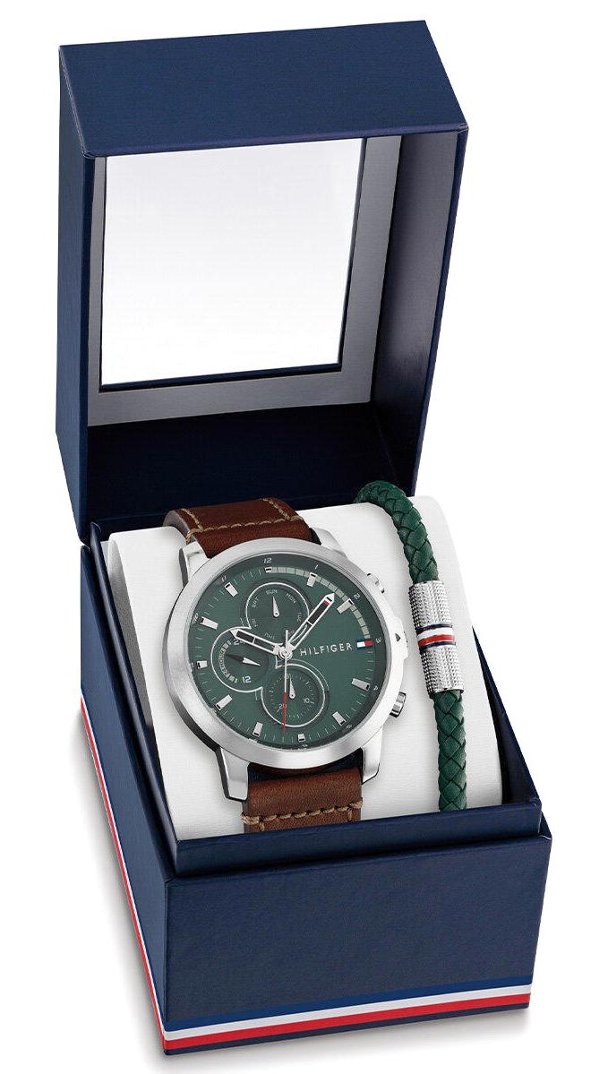 Tommy Hilfiger TH2770154 Takvimli 46 mm Kahverengi Deri Kordon Analog Erkek Kol Saati