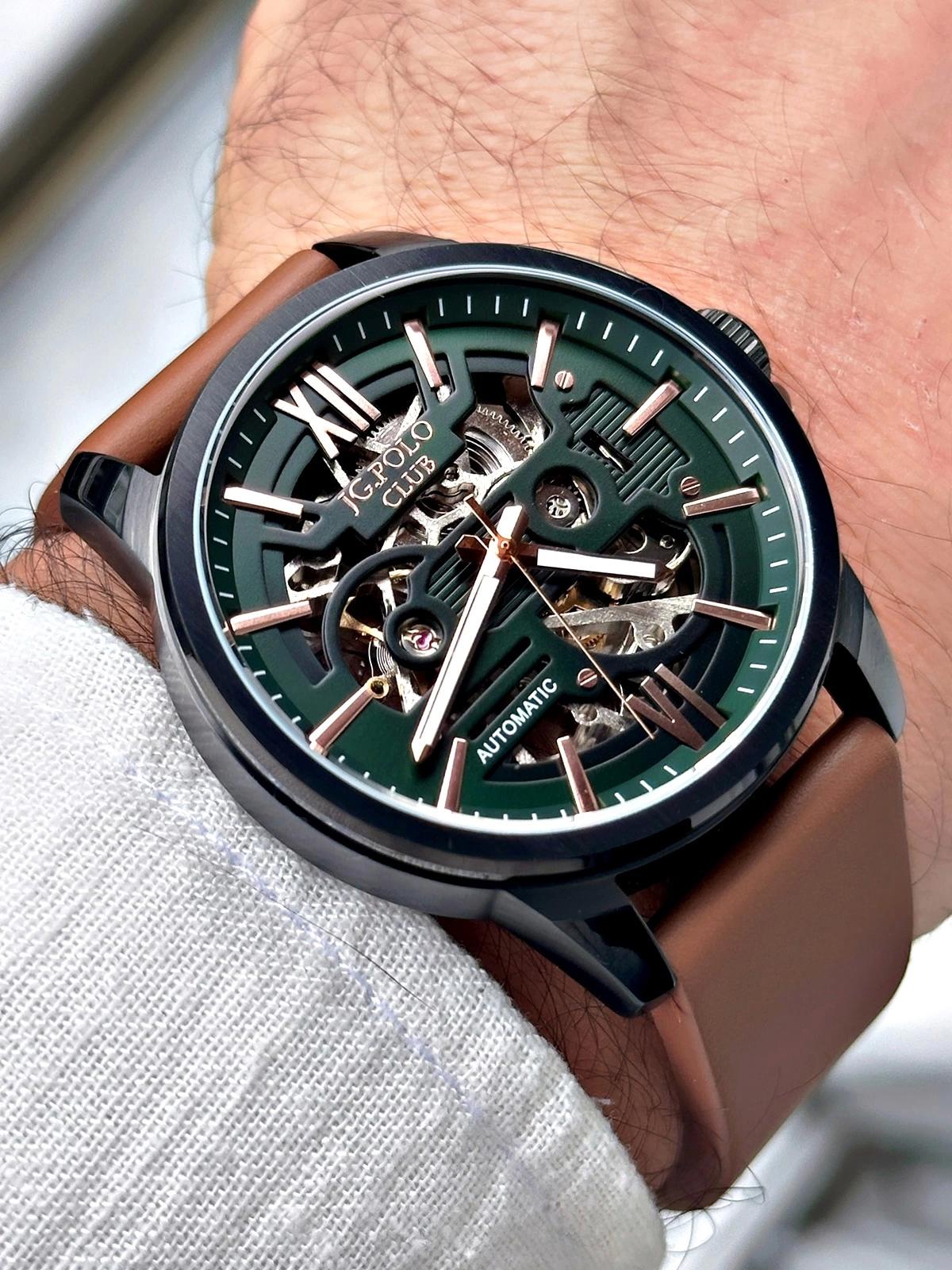 Jg. Polo Club JPC12233954A05 Kahverengi Deri Kordon Analog Erkek Kol Saati