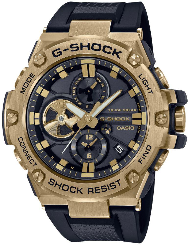 Casio GST-B100GB-1A9 Takvimli Siyah Silikon Kordon Analog Kol Saati