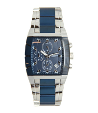 Lee Cooper LC07422.390 Takvimli 38 mm Gri-Lacivert Çelik Kordon Analog Erkek Kol Saati