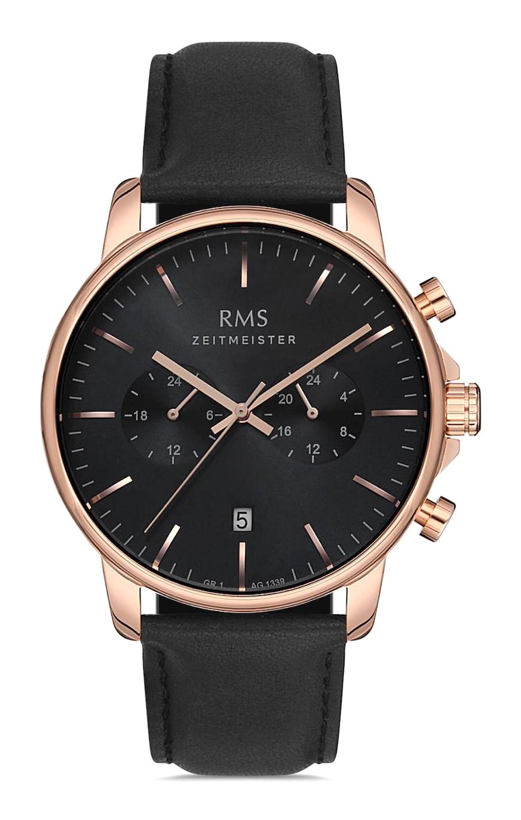 Grand Romanson GR.1.AG1339.06 Takvimli 44 mm Siyah Deri Kordon Analog Erkek Kol Saati