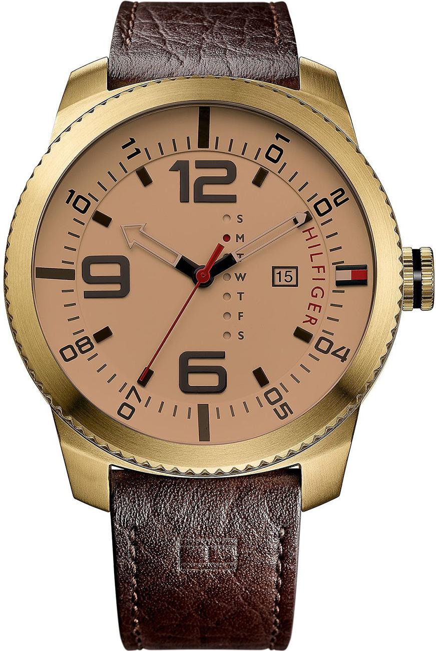 Tommy Hilfiger TH1791015 Takvimli 44 mm Kahverengi Deri Kordon Analog Kol Saati