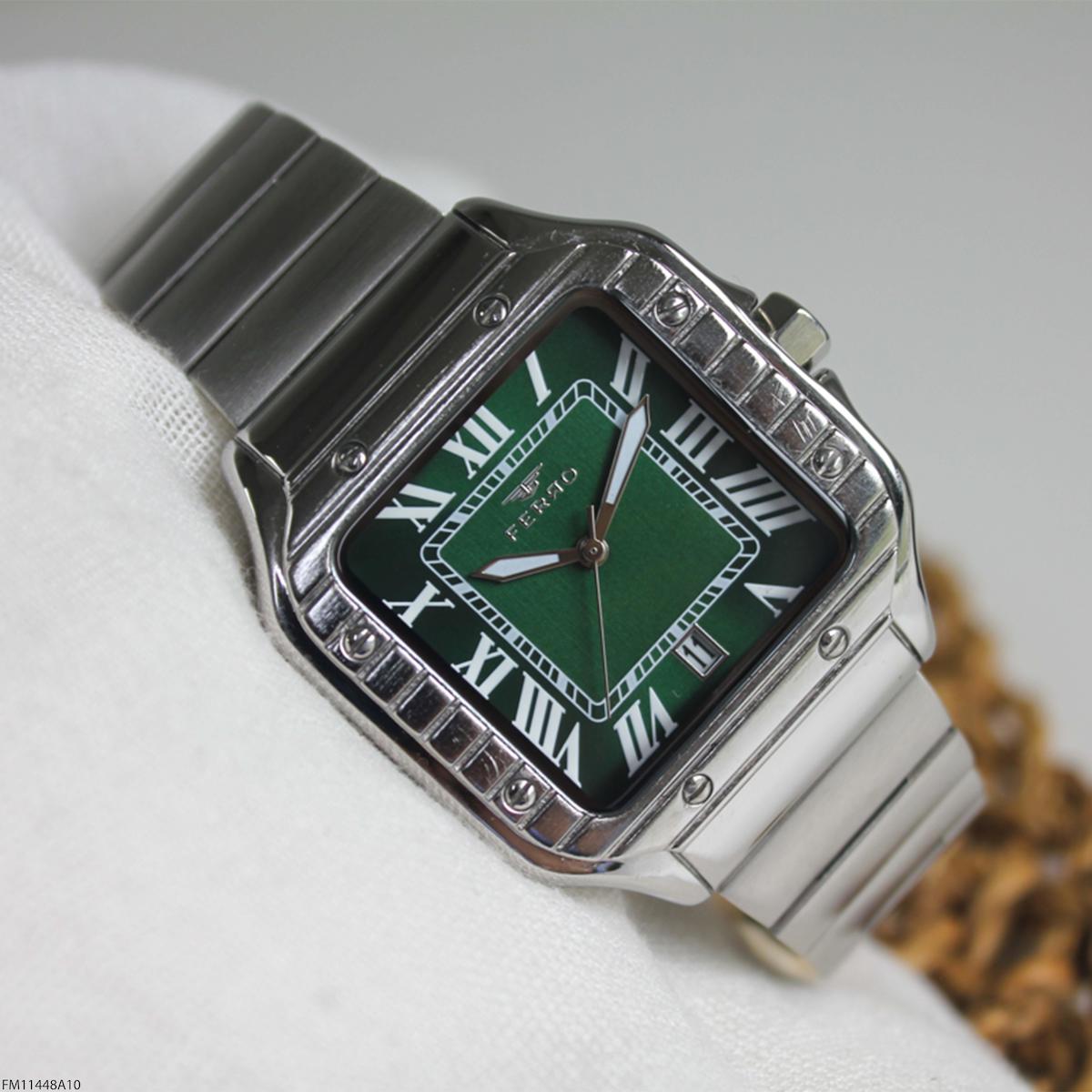 Ferro FM11448A10 Takvimli 40 mm Çelik Kordon Analog Erkek Kol Saati