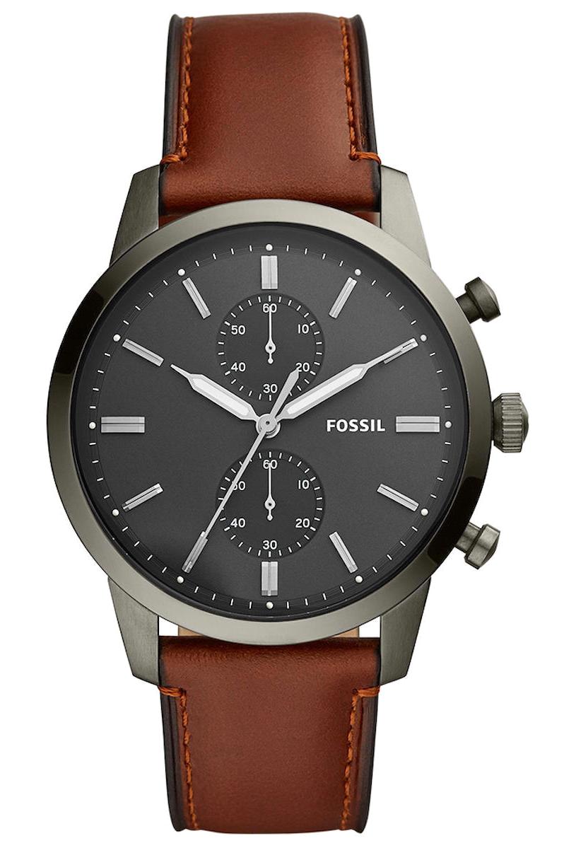 Fossil FS5522 44 mm Taba Deri Kordon Analog Erkek Kol Saati