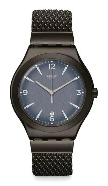 Swatch YWM403M Takvimli 44 mm Siyah Çelik Kordon Analog Erkek Kol Saati
